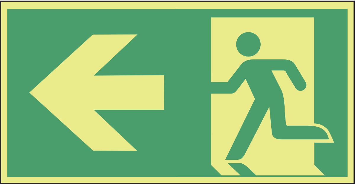 Jälkivalaiseva poistumisopaste, vasemmalle