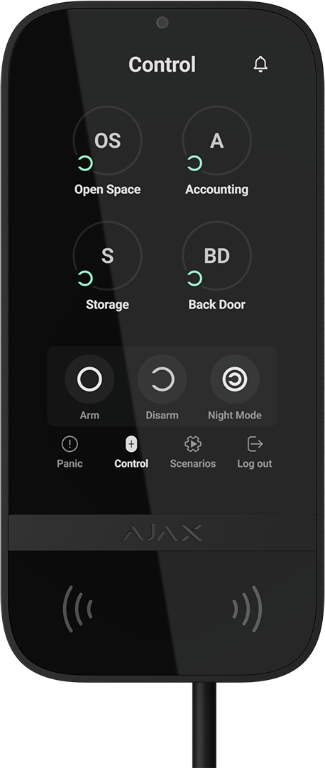 Ajax Superior KeyPad TouchScreen Fibra G3, musta
