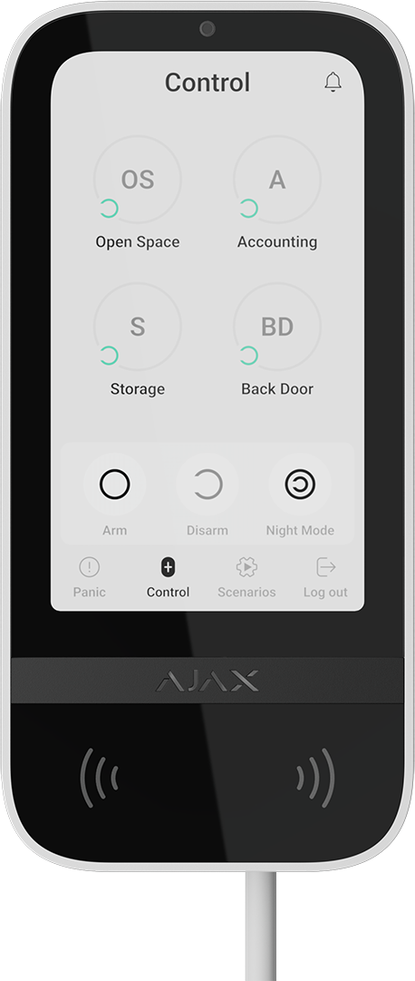 Ajax Superior KeyPad TouchScreen Fibra G3, valk.