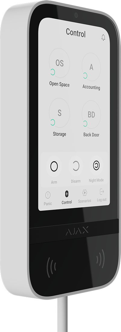 Ajax Superior KeyPad TouchScreen Fibra G3, valk.