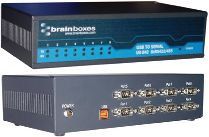 Brainboxes US-842, USB to Serial 8 x RS422/485