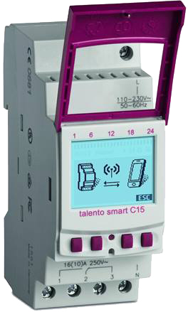 Grässlin Talento Smart C15 110-230V kellokytkin, 1-kan