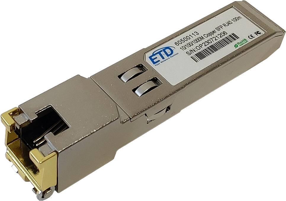 ETD Copper SFP-moduuli RJ45 10/100/1000Mbps