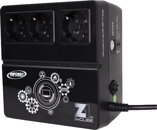 Infosec Z1 ZenCube EX UPS, 400VA/200W