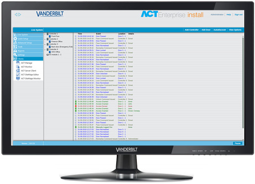 Vanderbilt ACTpro Lite ohjelmisto, maks. 100 ovea
