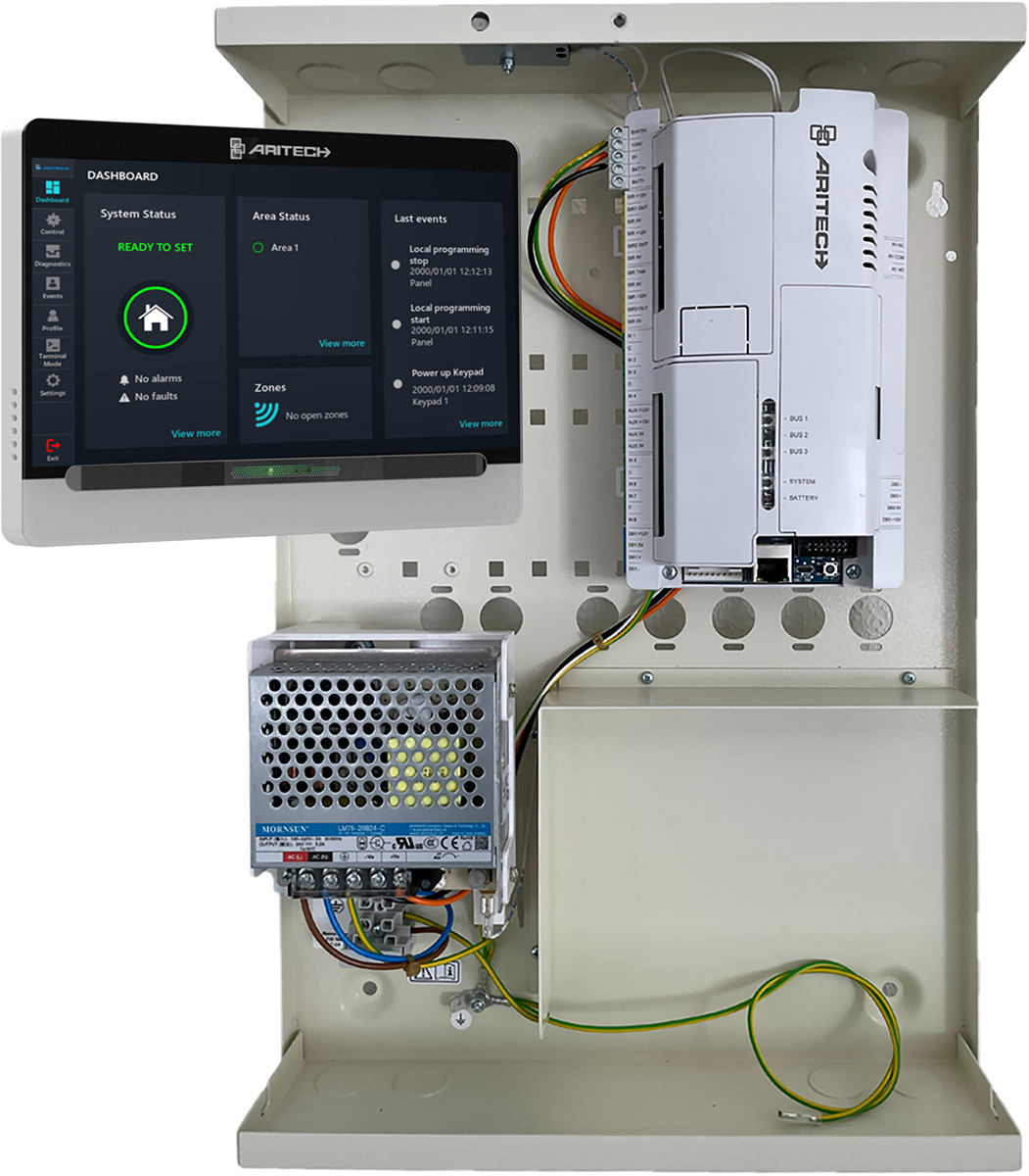 Everon keskus, 8 silm. G3, 7" kosketusnäyttö