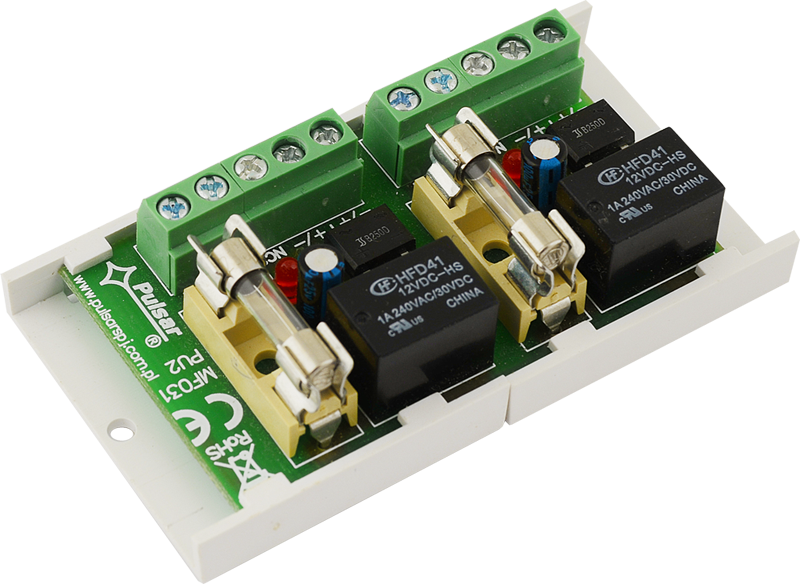 Pulsar PU2 relemoduuli vaihtoreleellä, 2 relettä