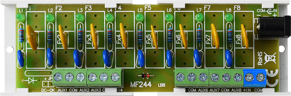 Pulsar koteloitu jännitteenjakaja, sulakkeellinen
