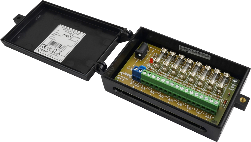 Pulsar koteloitu jännitteenjakaja, sulakkeellinen