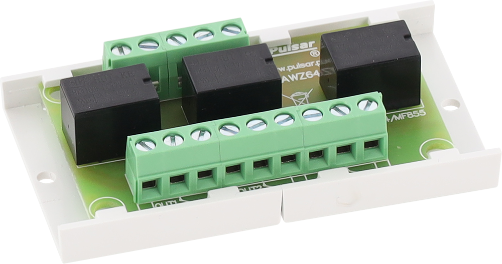 Pulsar MPOC relemoduuli, 3 x tekninen lähtö