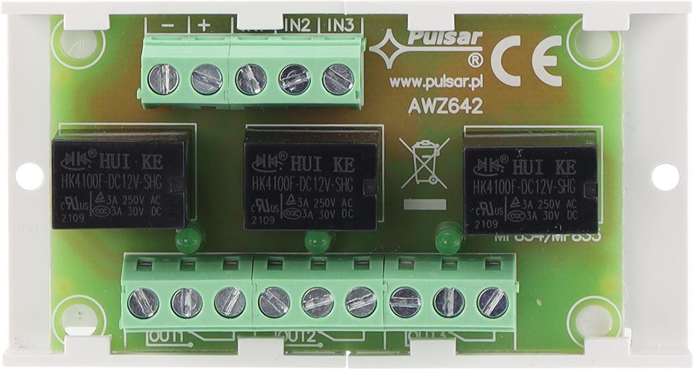 Pulsar MPOC relemoduuli, 3 x tekninen lähtö