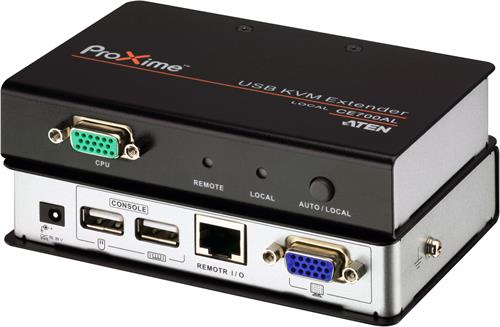 KVM-laajennin 2xUSB/VGA Ethernet-kaapeliin
