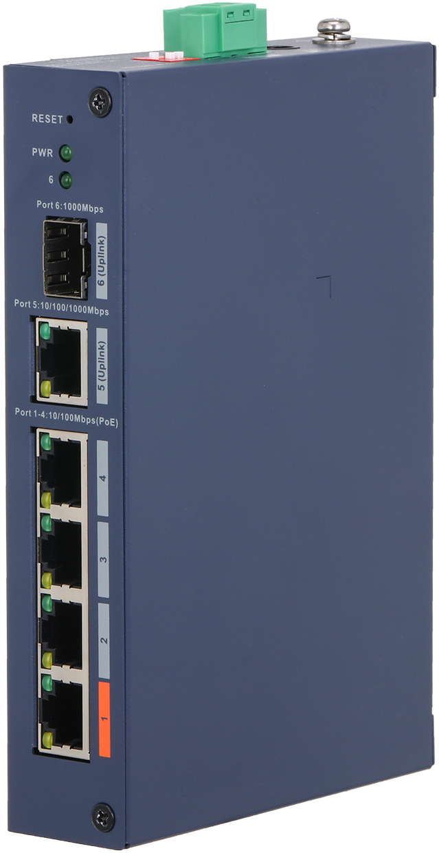 Dahua PoE-kytkin, 60W Cloud 4xPoE+1xGb+1xSFP