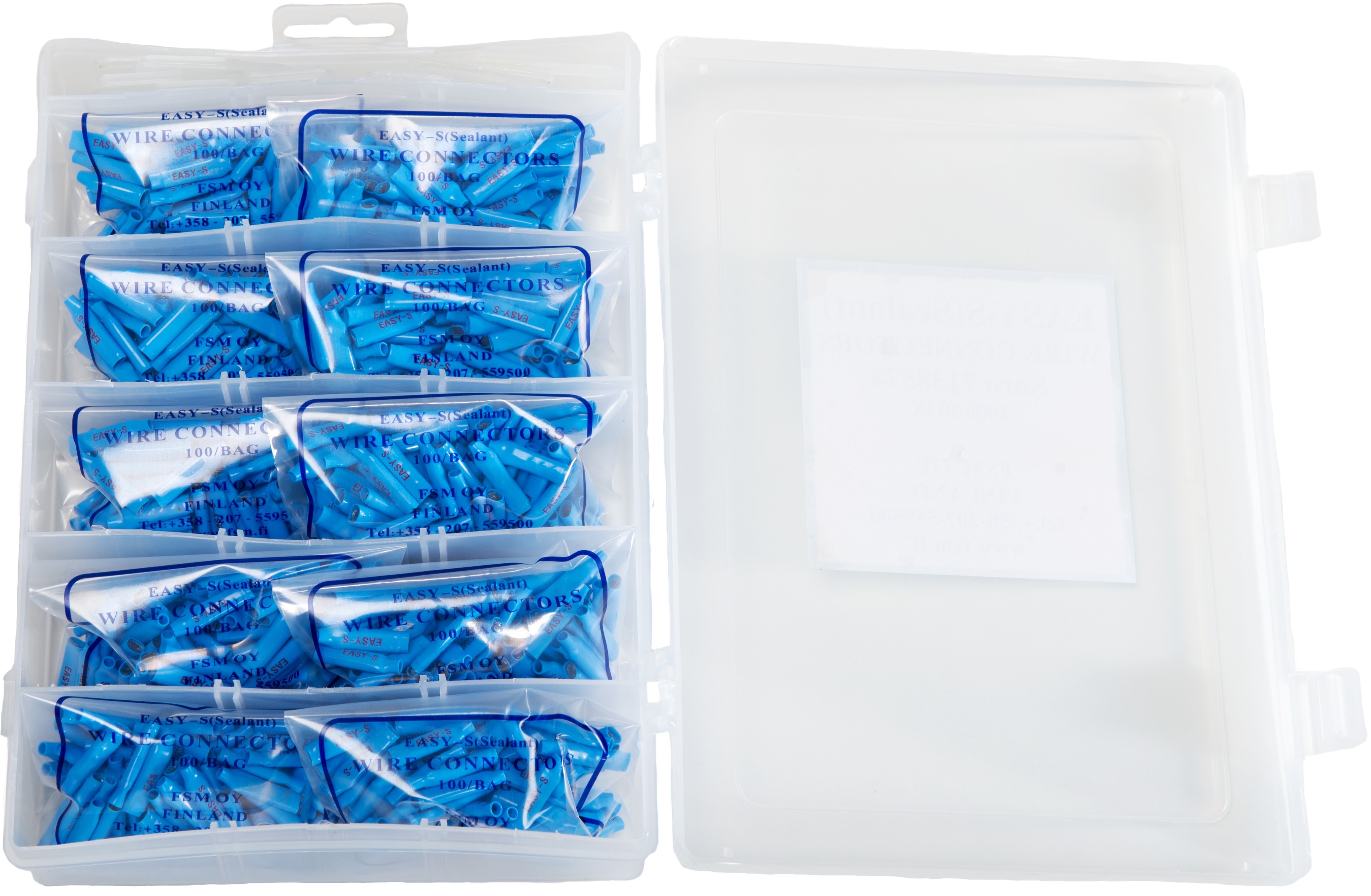 B-liitin, silikonitäyte, 100 kpl pussi