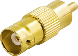 Adapteri RCA uros - BNC naaras, kullatut liittimet