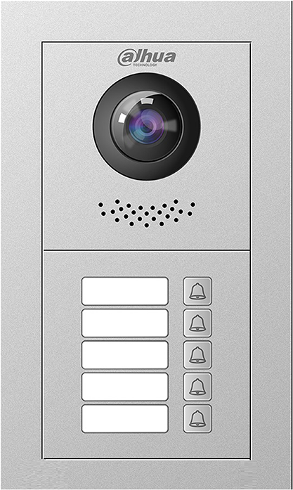 Dahua video-ovipuhelinjärjestelmä, 1 ovi/5 asuntoa