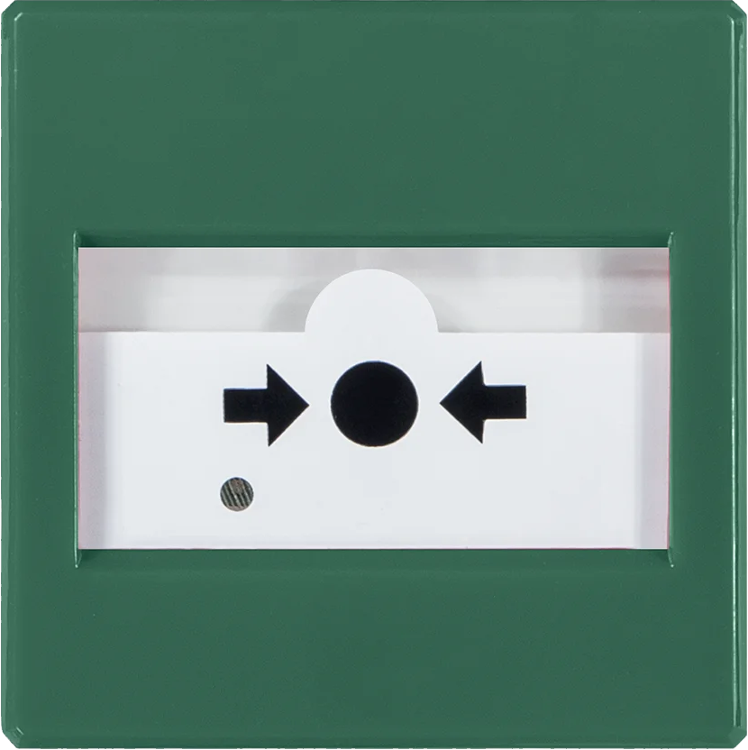 Inim osoitteellinen palopainike, vihreä