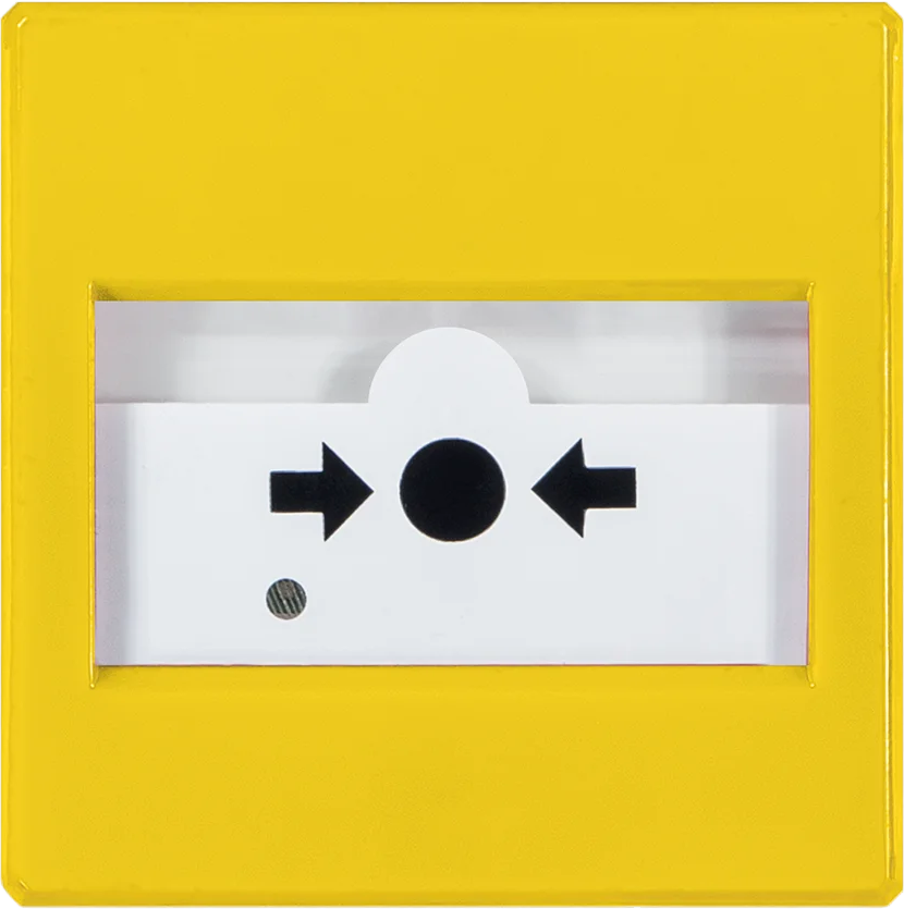 Inim osoitteellinen palopainike, keltainen