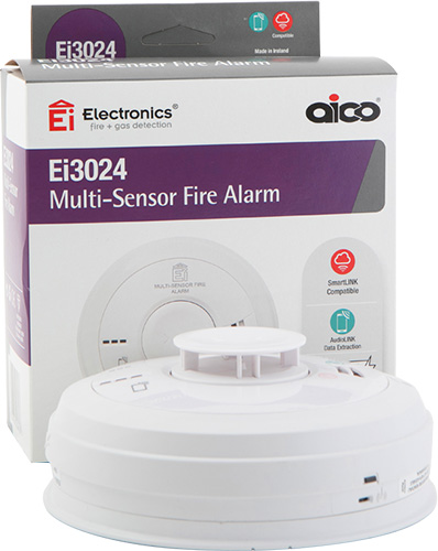 230 VAC yhdistelmäilmaisin, optinen ja lämpö