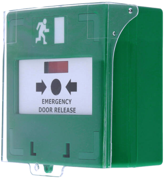 CDVI hätäpainike, vihreä, 3 relelähtöä NO/NC