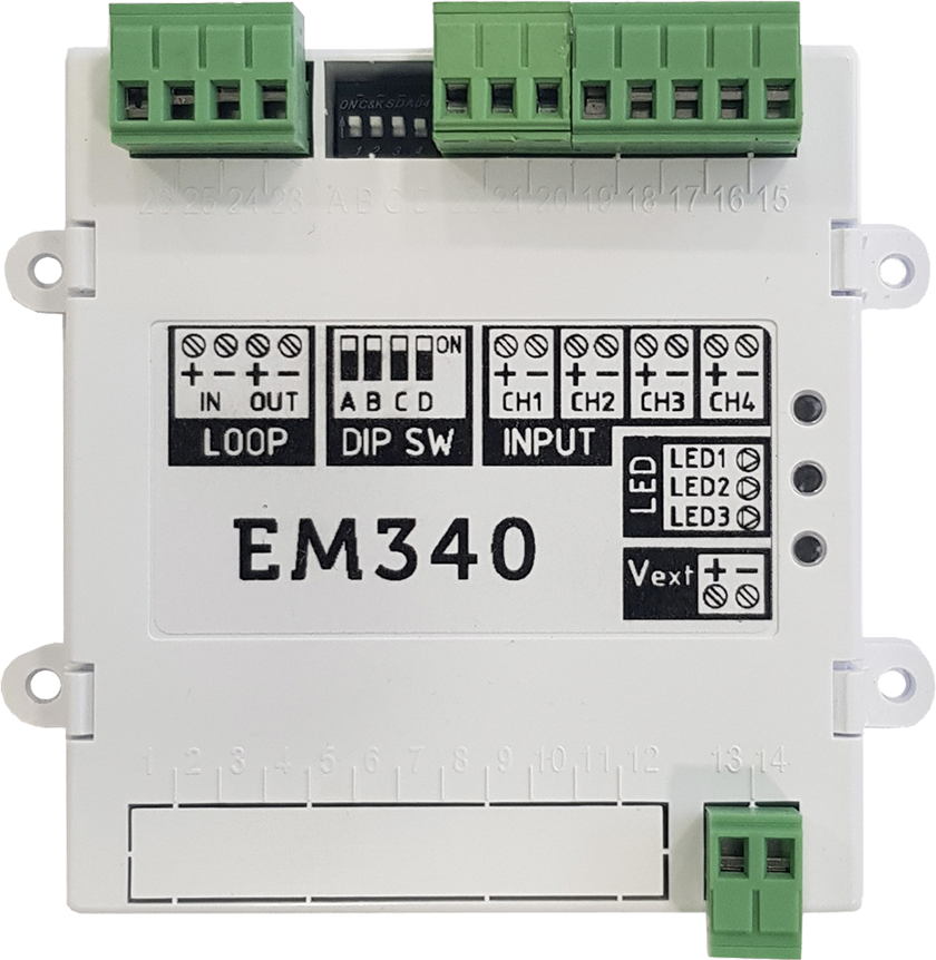 Inim tuloyksikkö, 4 tuloa (2 x konv.)