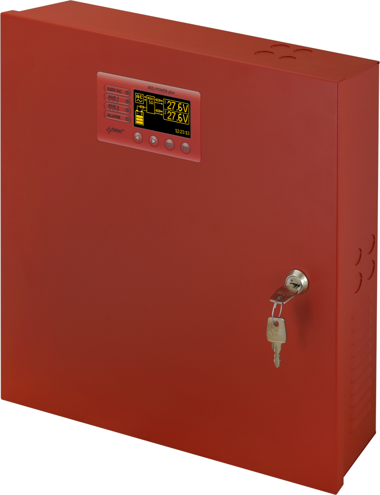 Pulsar EN54 virtalähde 27.6V/5A/2x17Ah, LCD-näytöllä