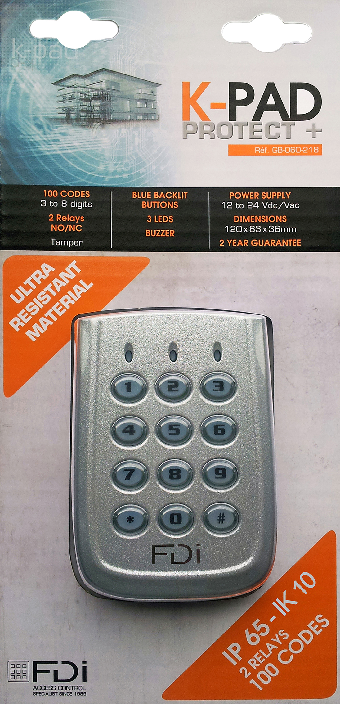 FDI K-Pad koodiohisulkija, 2 relettä