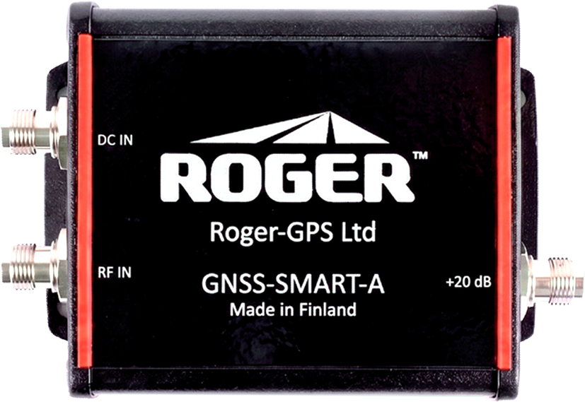 Roger GNSS +20dB linjavahvistin, 50 Ohm