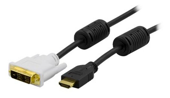 HDMI - DVI kaapeli uros-uros, musta, 3 m
