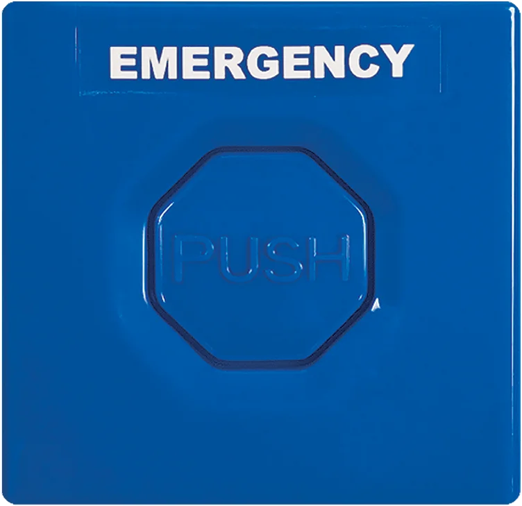 Inim käyttöpainike, sininen