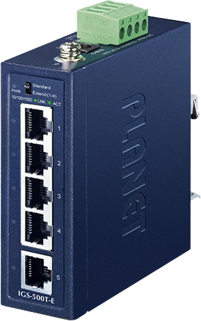 Planet Compact Industrial kytkin, 5xGbE