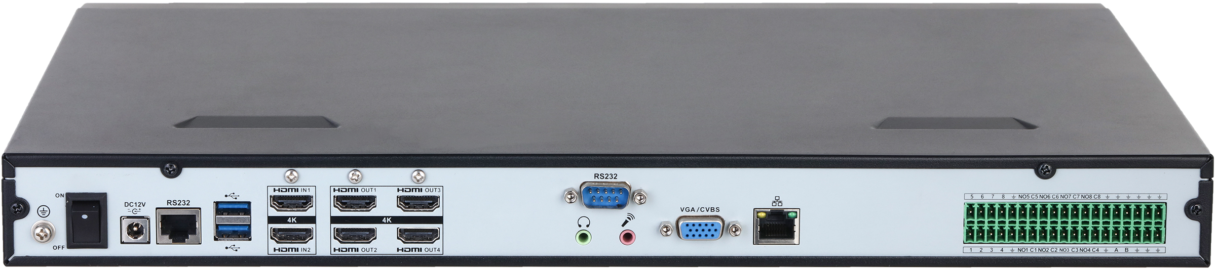 Dahua IP-videodekooderi 4 x HDMI, 2 x input, 8K tuki