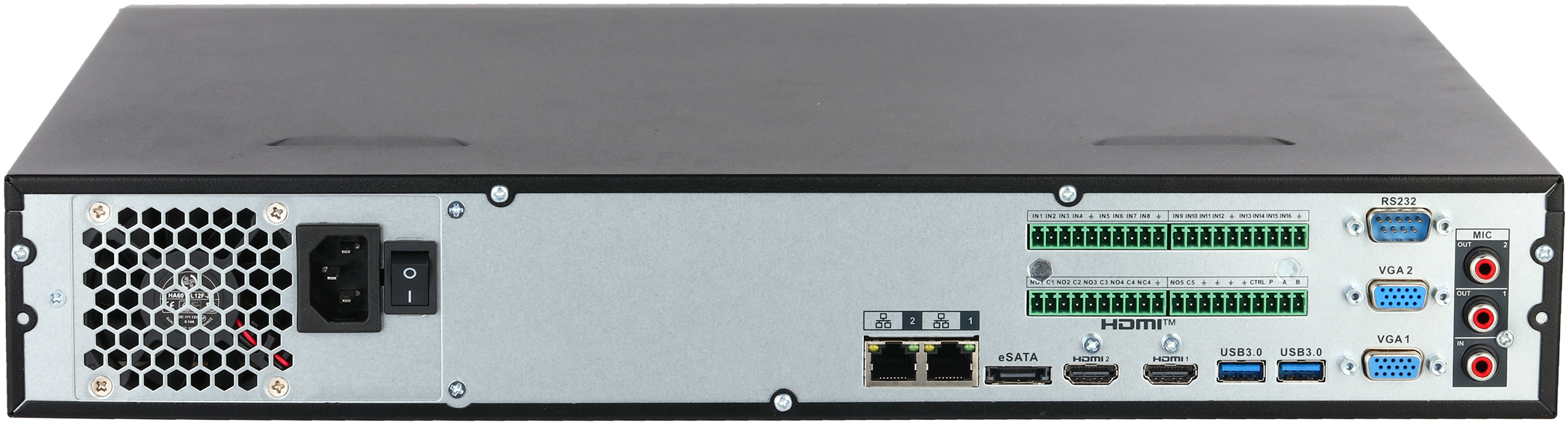 Dahua WizSense AI-tallennin 64 IP-kameraa 448Mb/s