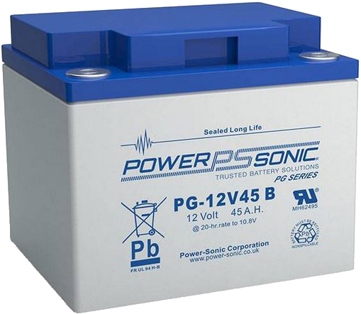 Power-Sonic akku 12V, 45Ah, Longlife
