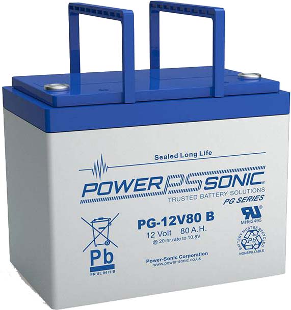 Power-Sonic akku 12V, 80Ah, Longlife