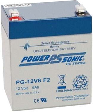 Power-Sonic akku 12V, 6Ah, Longlife