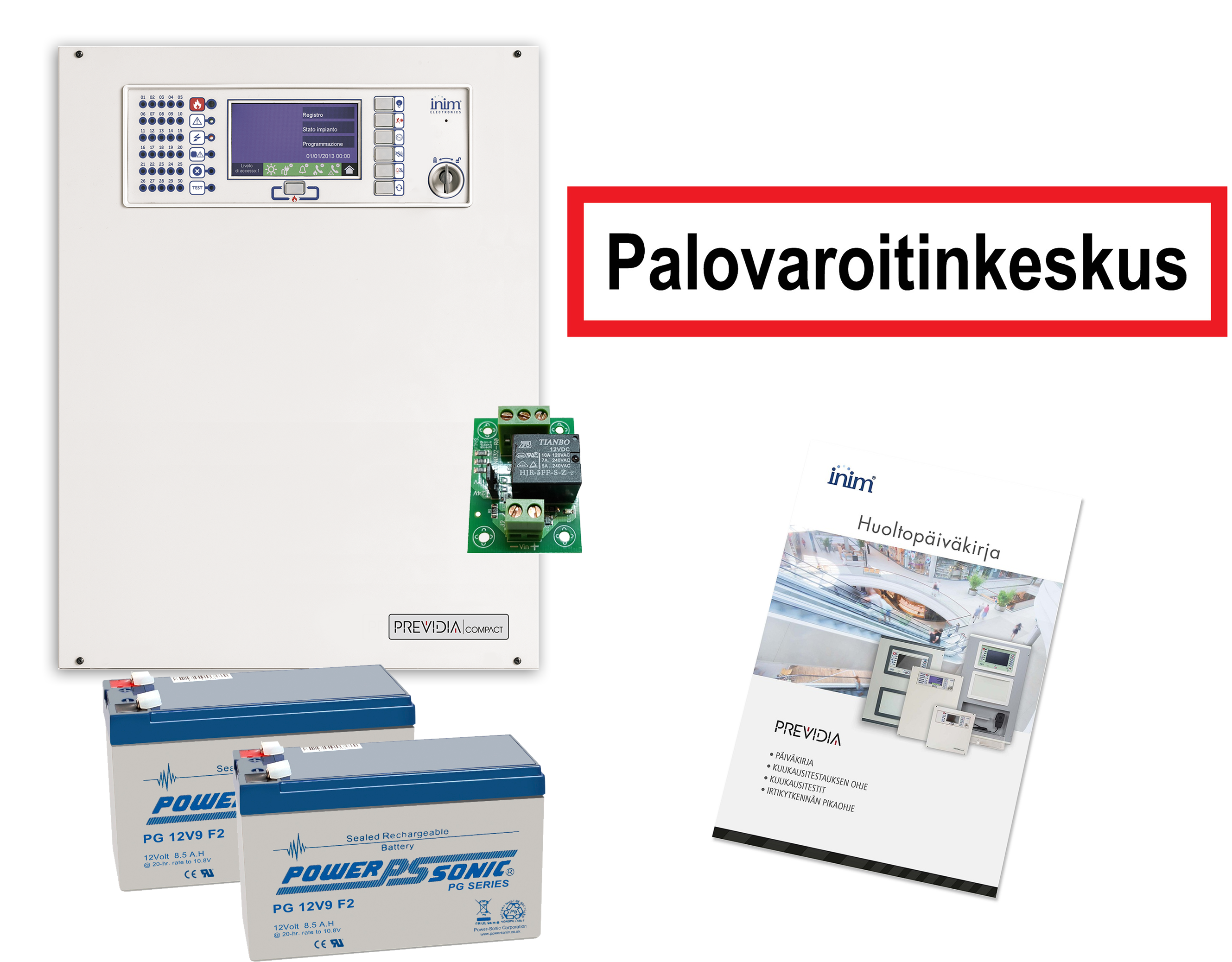 Inim palovaroitinkeskuspaketti 240 osoitetta, 2x8,5Ah