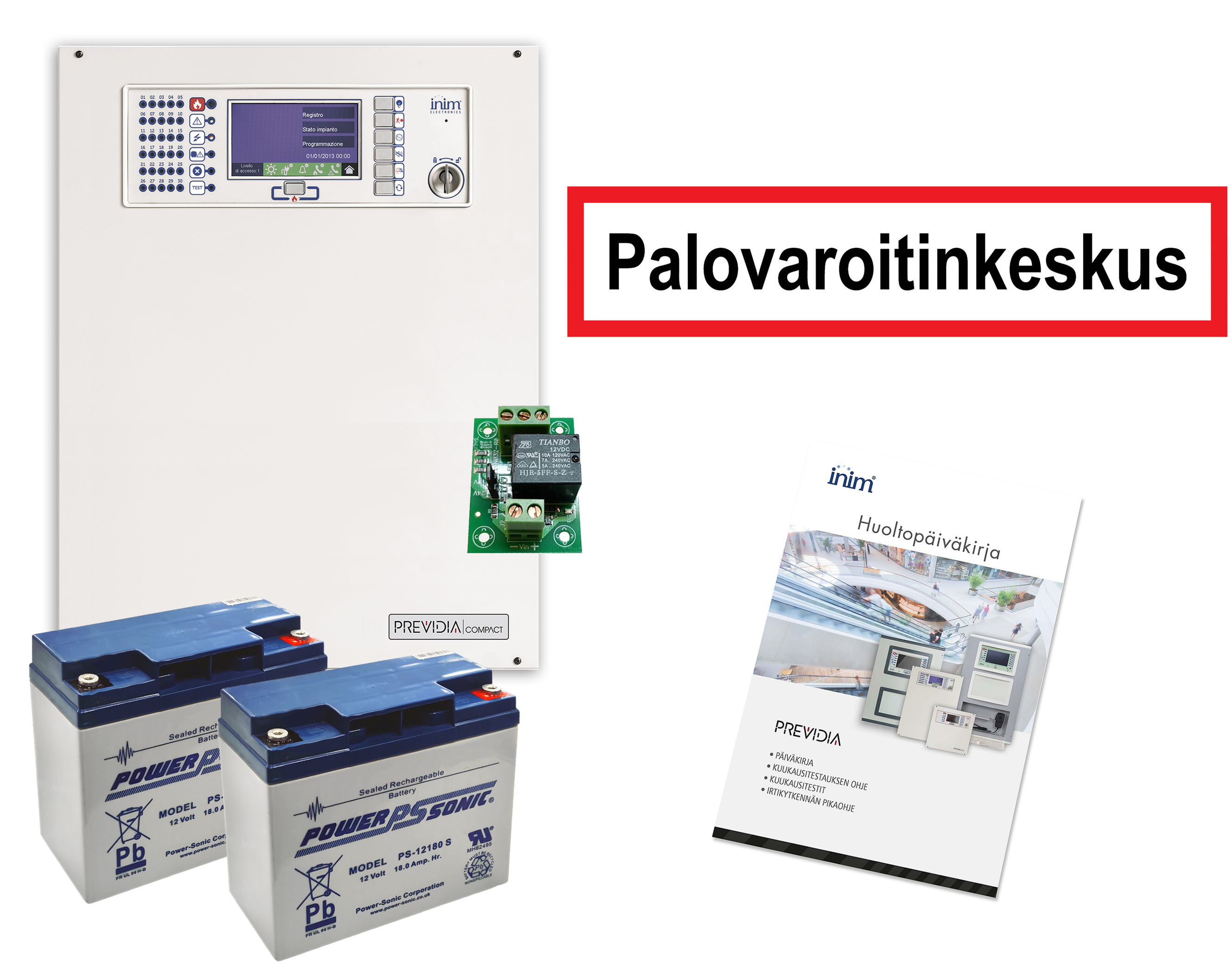 Inim palovaroitinkeskuspaketti 480 osoitetta, 2x18Ah
