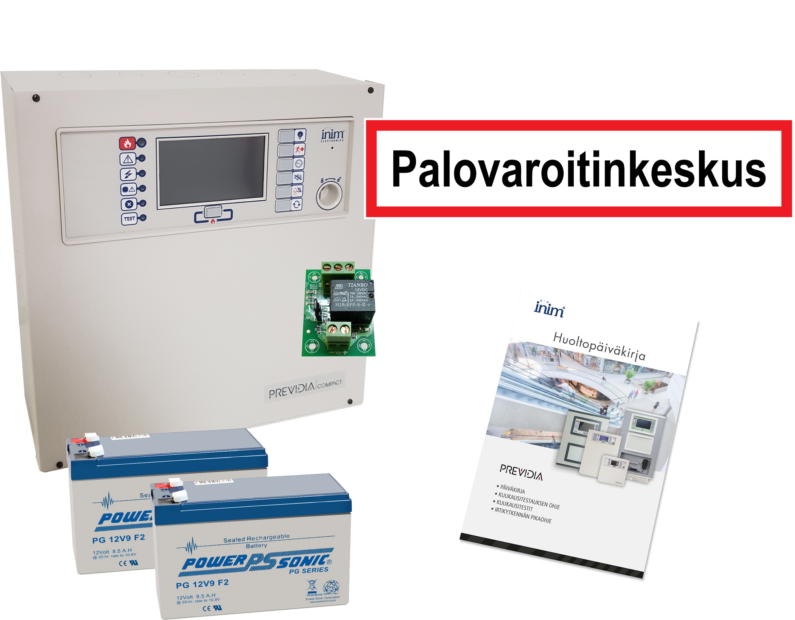 Inim palovaroitinkeskuspaketti, 64 osoitetta, 2x8,5Ah