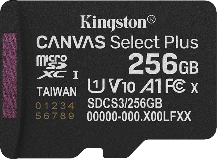 Kingston Canvas Select Plus MicroSDXC muistikortti, 256Gt