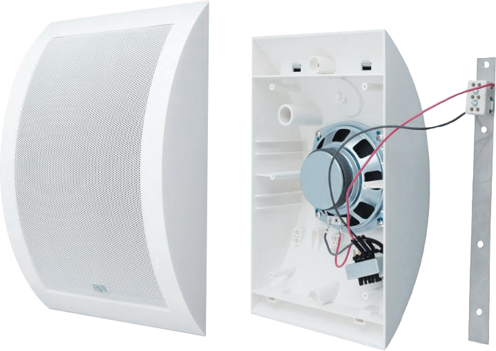 Inim seinäkaiutin 0.75-6W/100V, 91dB, ABS, EN54-24