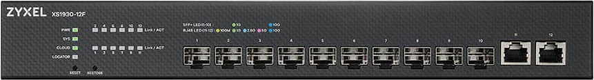 Zyxel XS1930-12F, 10 x 10 GbE SFP+, 2 x Multi-GbE RJ-45
